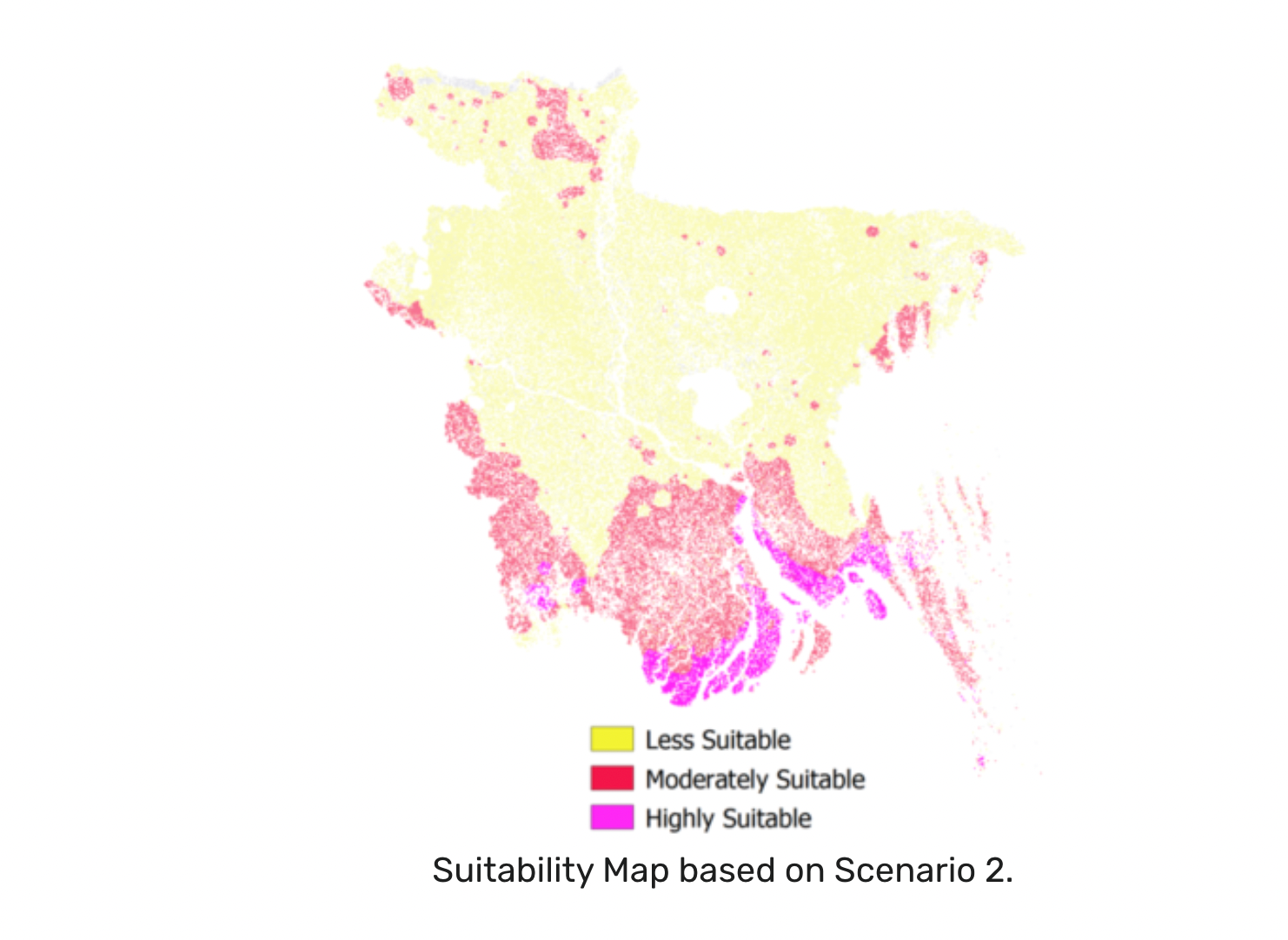 Figure 8: Final suitability map (Scenario 2)