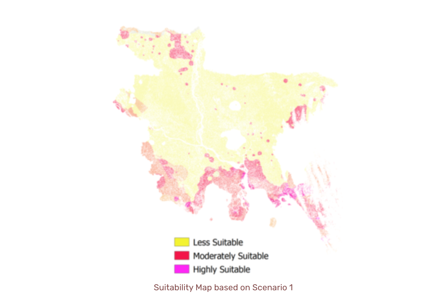 Figure 7: Final suitability map (Scenario 1)