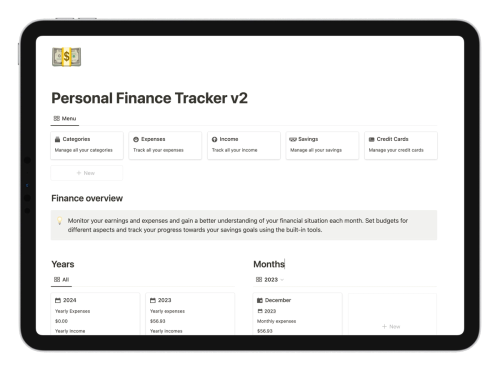 Notion Finance Tracker