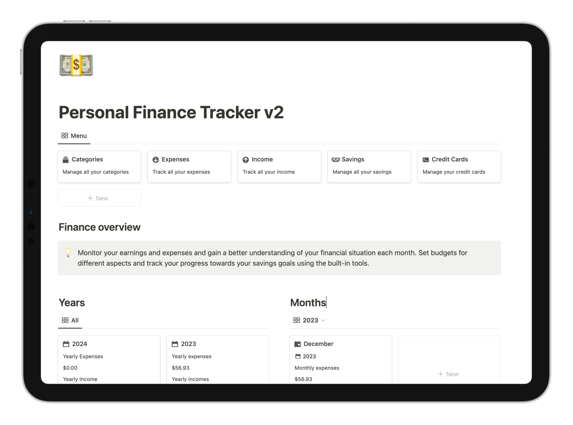 Notion Finance Tracker