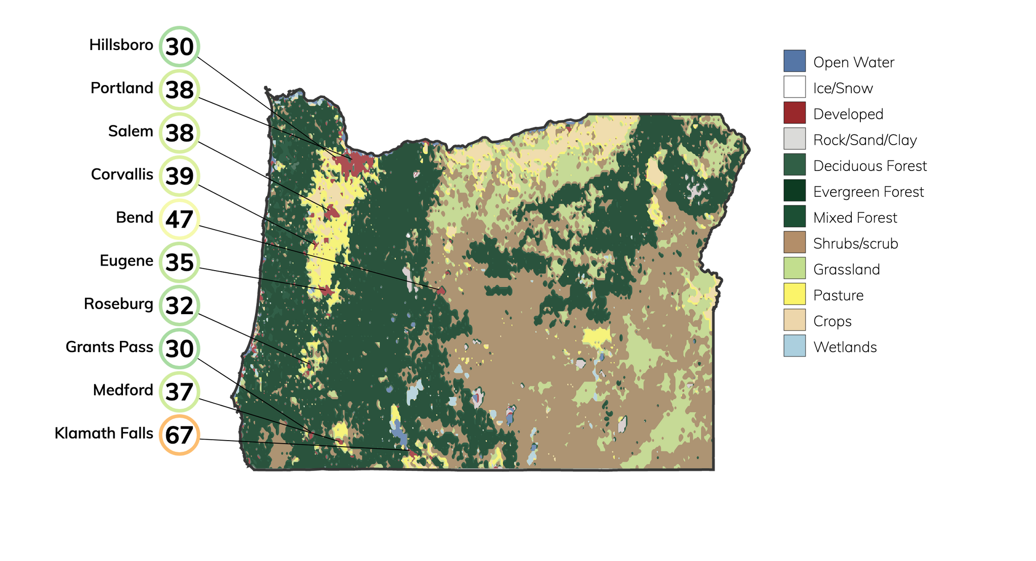 Top Oregon Climate Change Risks Precipitation, Heat, Fire / ClimateCheck
