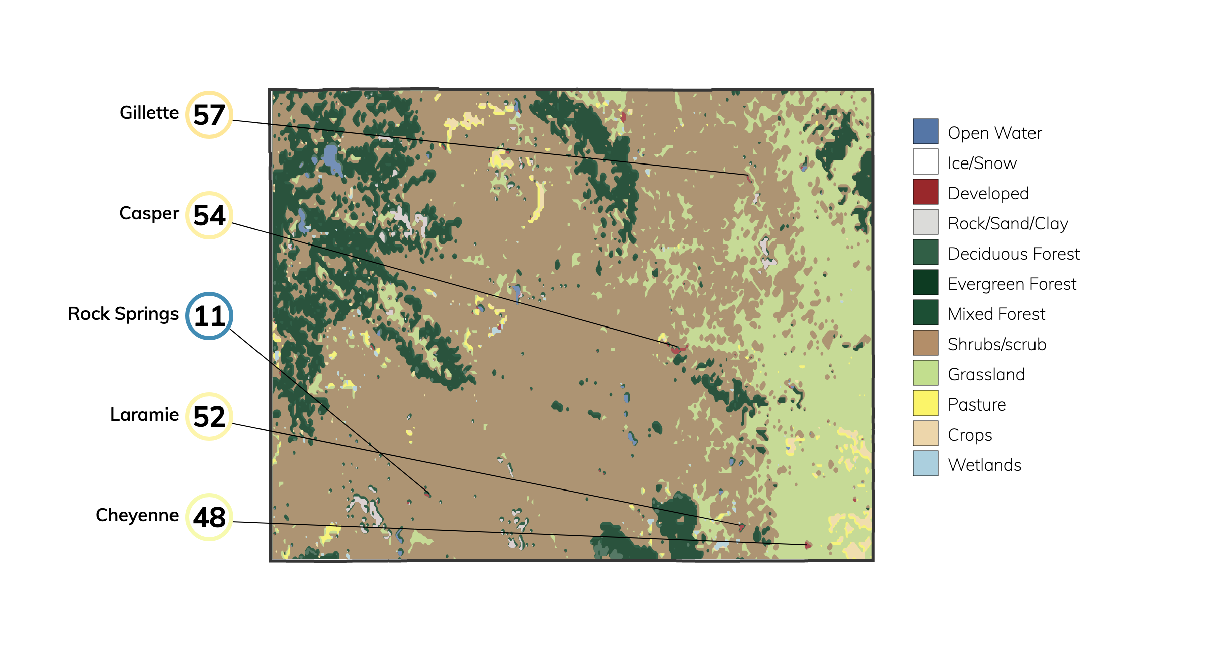 Landcover and Fire Risk for Wyoming