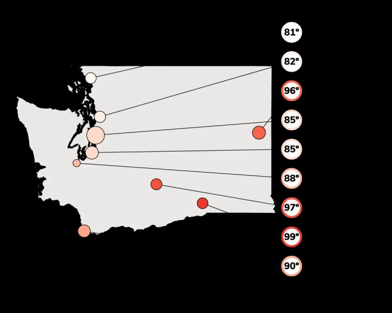 Heat Risk Washington Washington Top Climate Change Risks: Storm, Fire, Heat / ClimateCheck