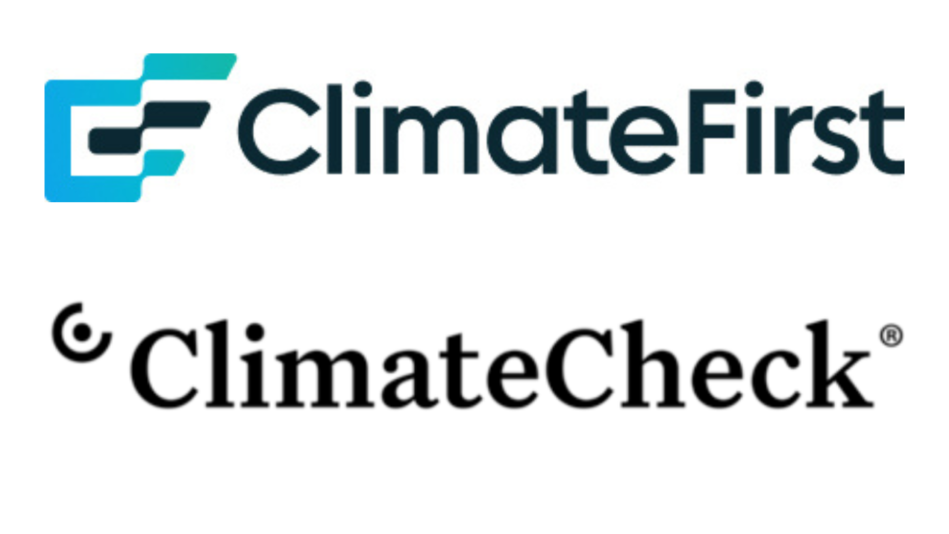 ClimateFirst and ClimateCheck logos
