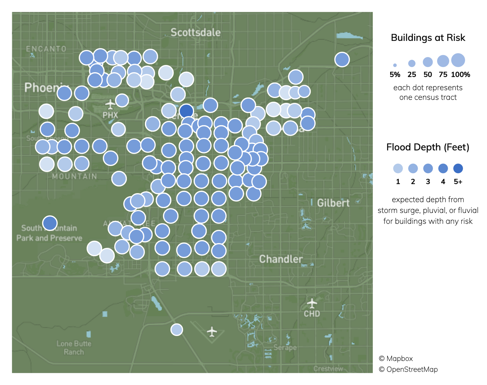 Tempe, Arizona Climate Change Risks and Hazards Heat, Flood / ClimateCheck