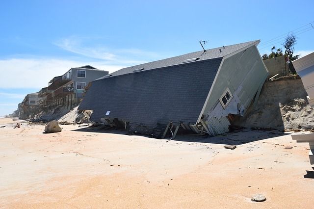 Storm - Hurricane damaged buildings
