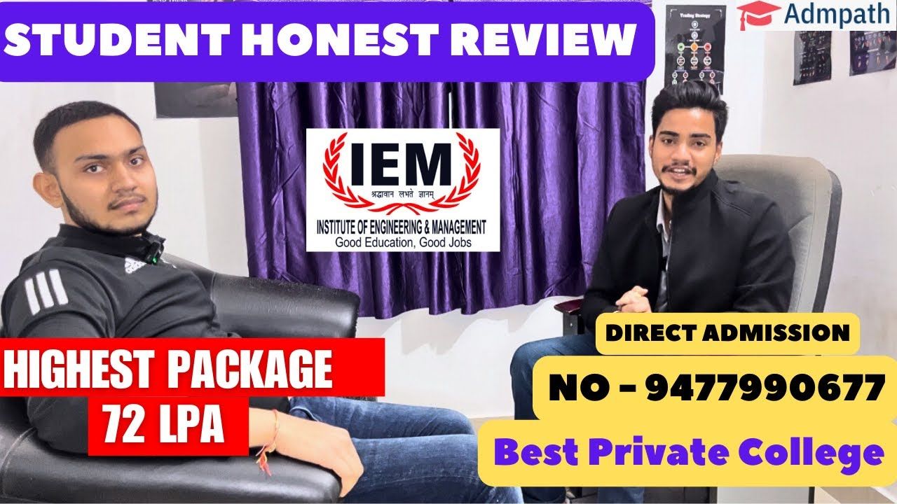 IEM Kolkata College Student Honest Review | Placements | Cutoff | Fees Structure | Podcast | WBJEE 2024