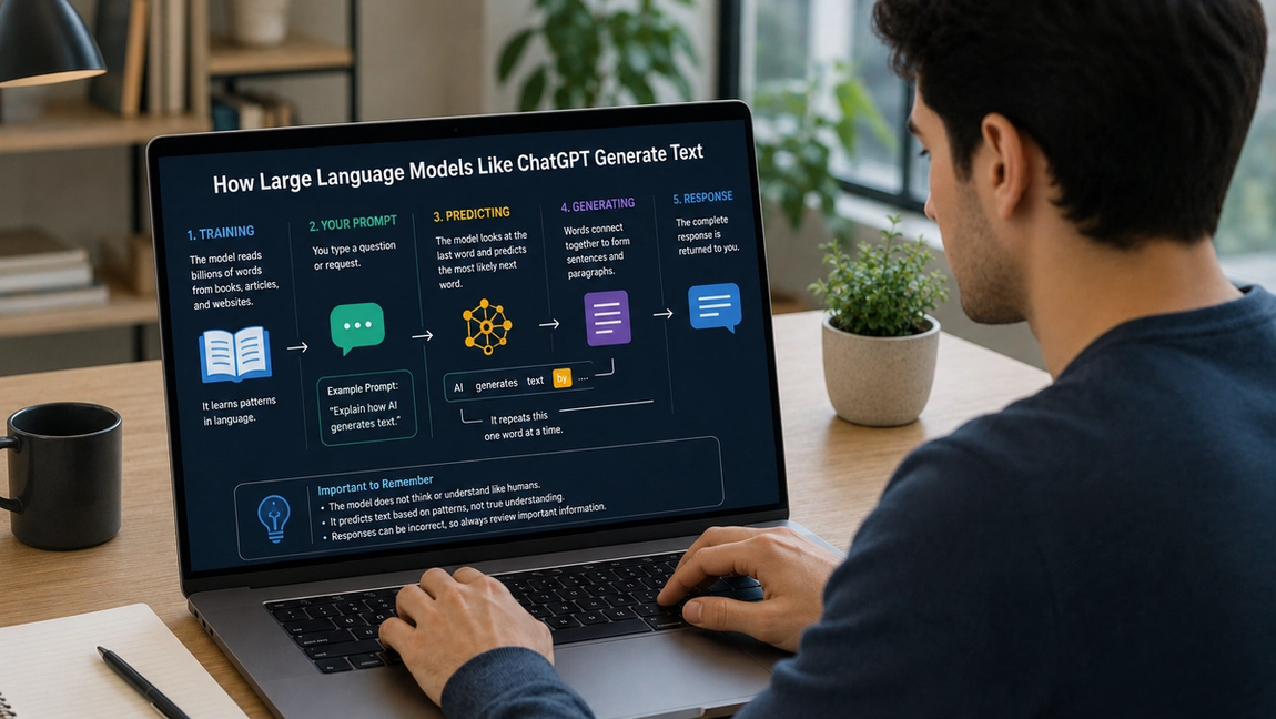 How Large Language Models Like ChatGPT Generate Text