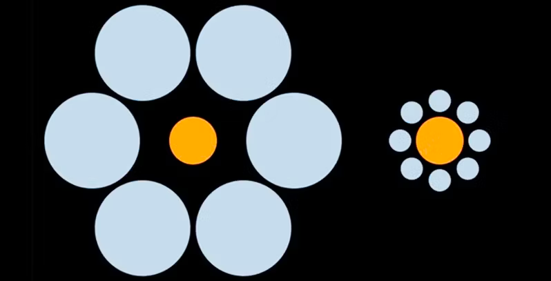 Ebbinghaus illusion test