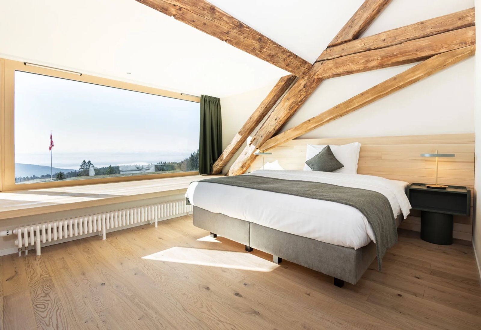 Des chambres face aux Alpes