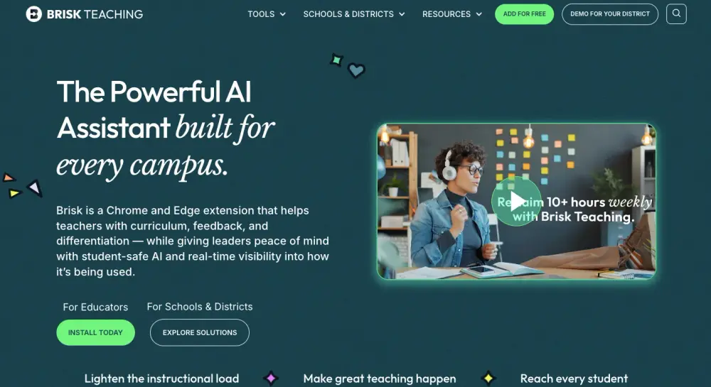 Brisk Teaching_homepage