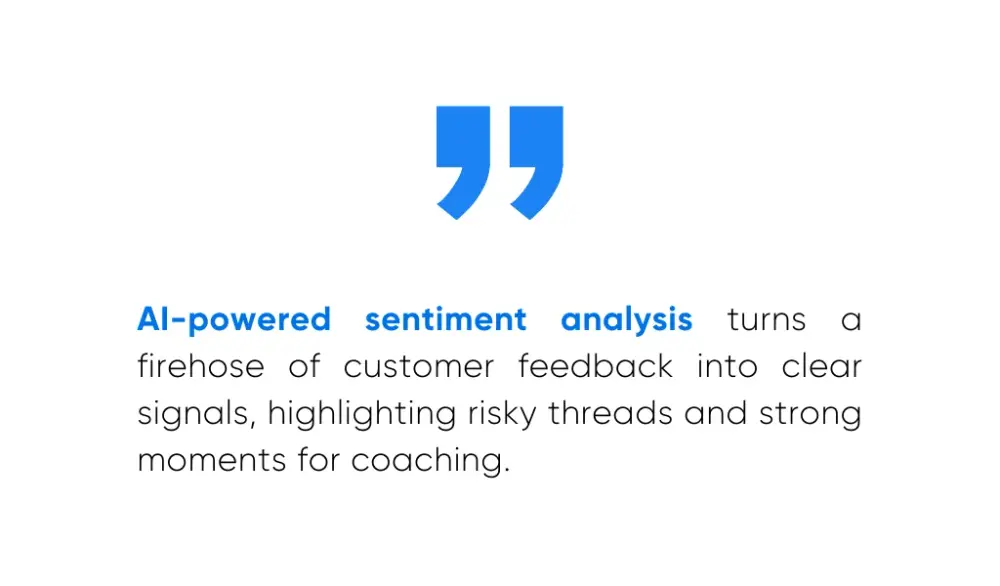How AI-powered sentiment analysis supports quality management