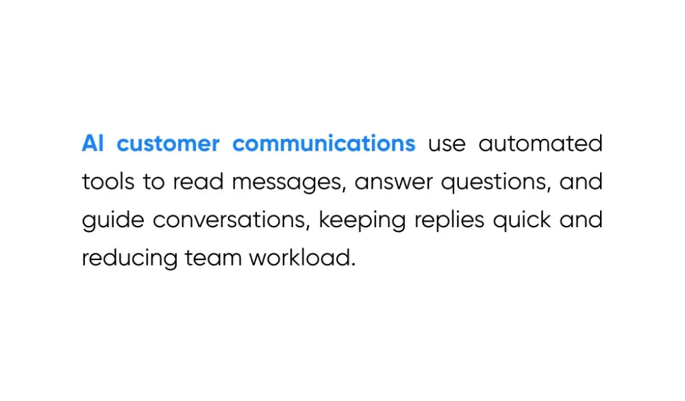 Definition of AI in customer communications