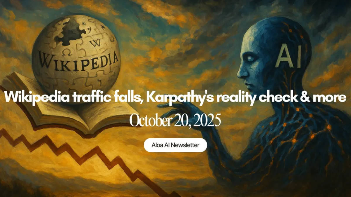 Wikipedia traffic falls, Karpathy's reality check & more (October 20, 2025)