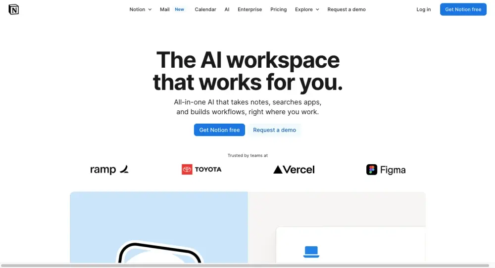 Notion AI_homepage