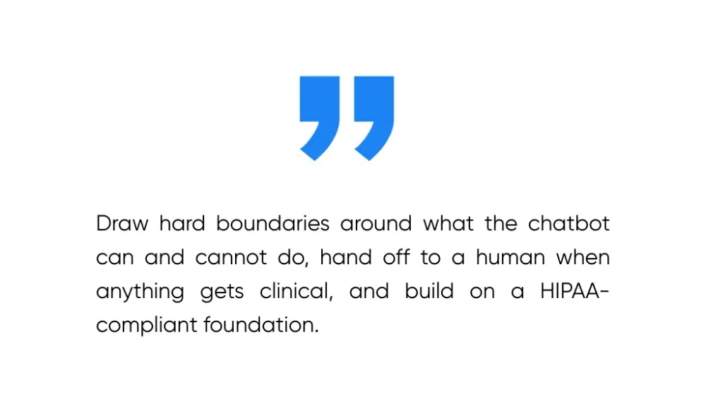 Medical and legal risk management using a chatbot.