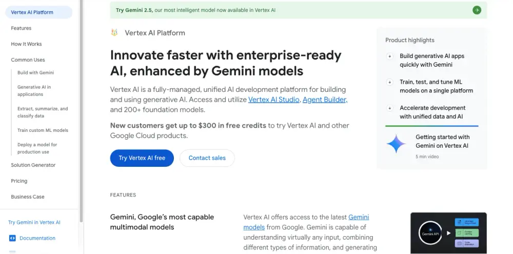 Vertex AI_homepage