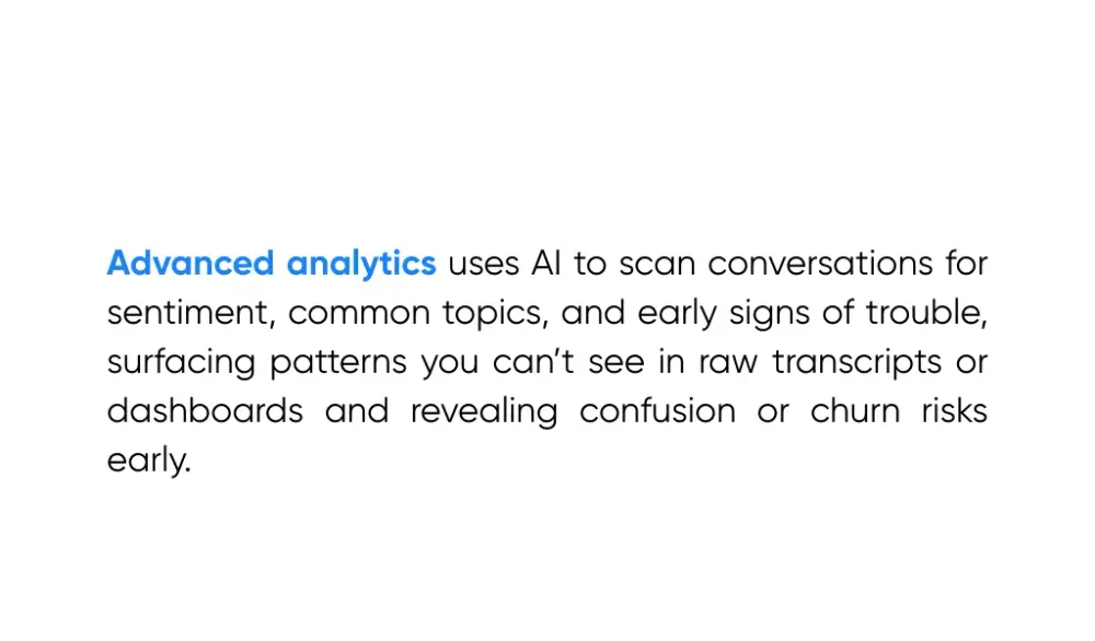 AI analyzing customer conversations for insights and early warning signs