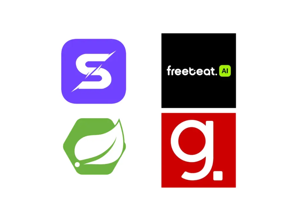 scrybe,freebeat,spring and guidde logos