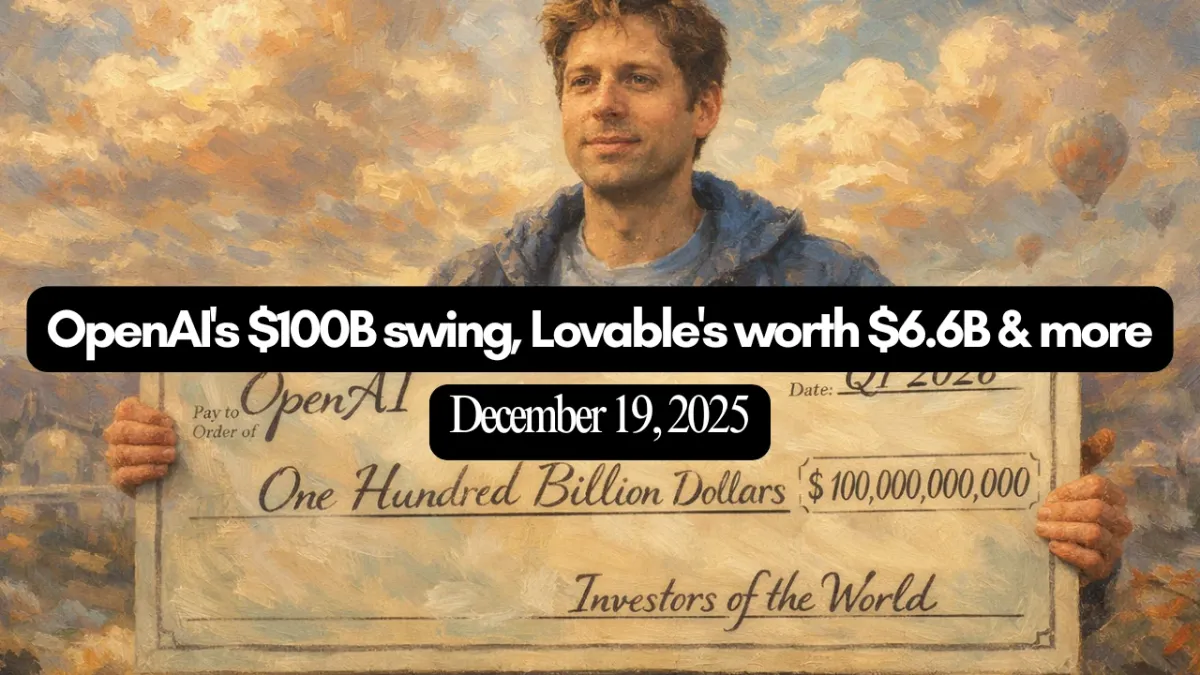 OpenAI's $100B swing, Lovable's worth $6.6B & more (December 19, 2025)