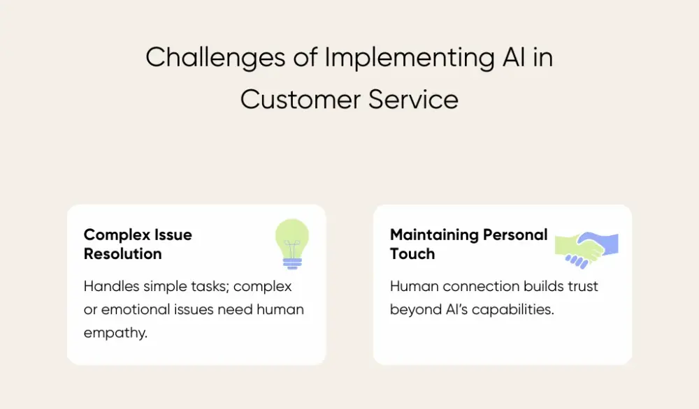 Key challenges businesses face when adopting AI in customer service