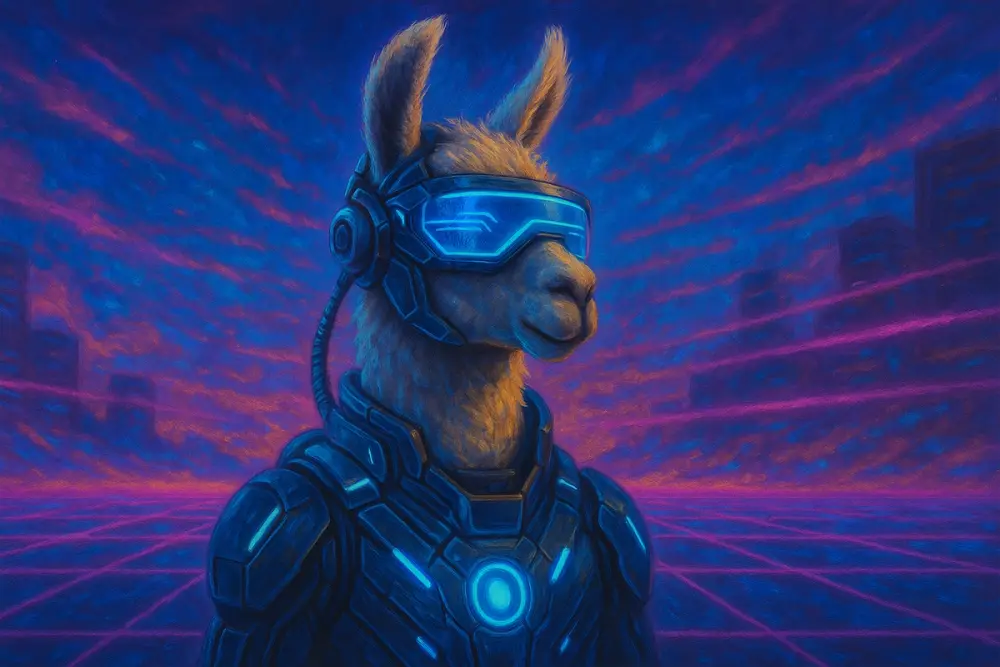 futuristic Llama symbolizing Meta’s Llama 4 models