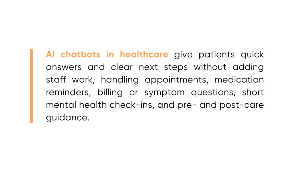 Famous use cases of AI chatbots in healthcare