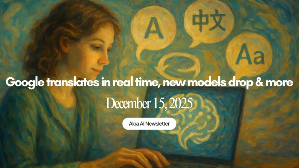 Google translates in real time, new models drop & more (December 15, 2025)