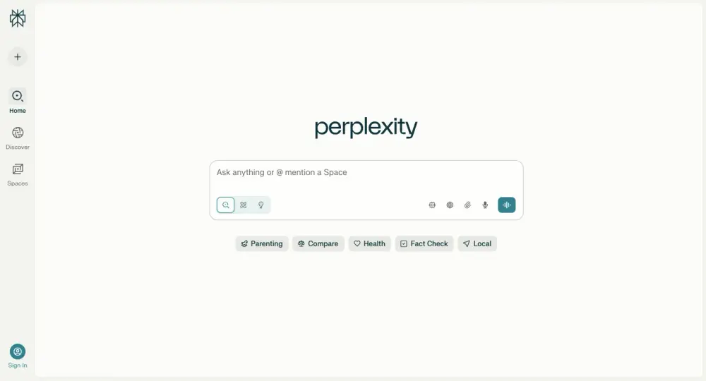 Perplexity AI_homepage