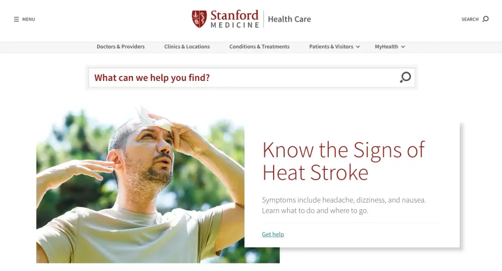 Stanford Health Care_homepage