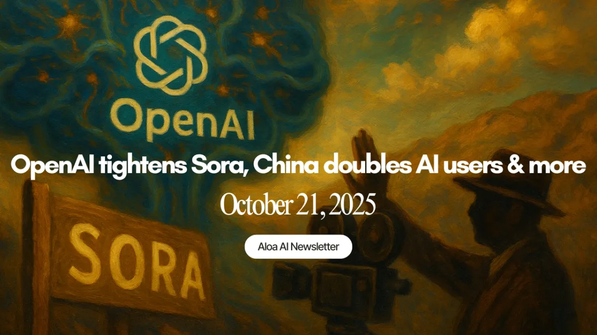 OpenAI tightens Sora, China doubles AI users & more (October 21, 2025)