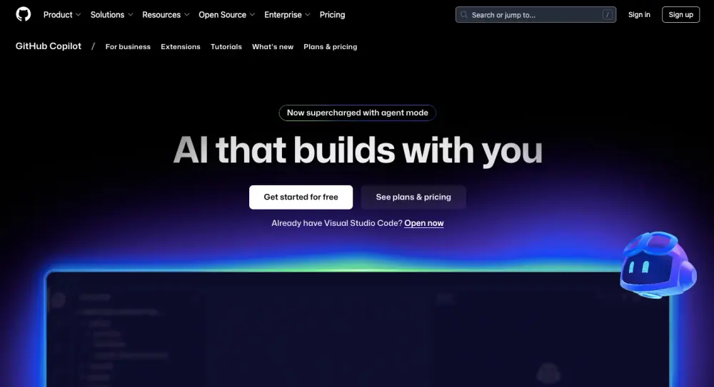 GitHub Copilot_homepage