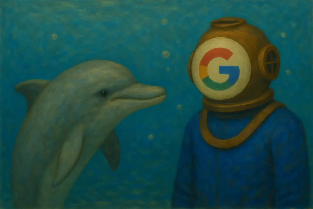 Dolphin and Google employee interaction