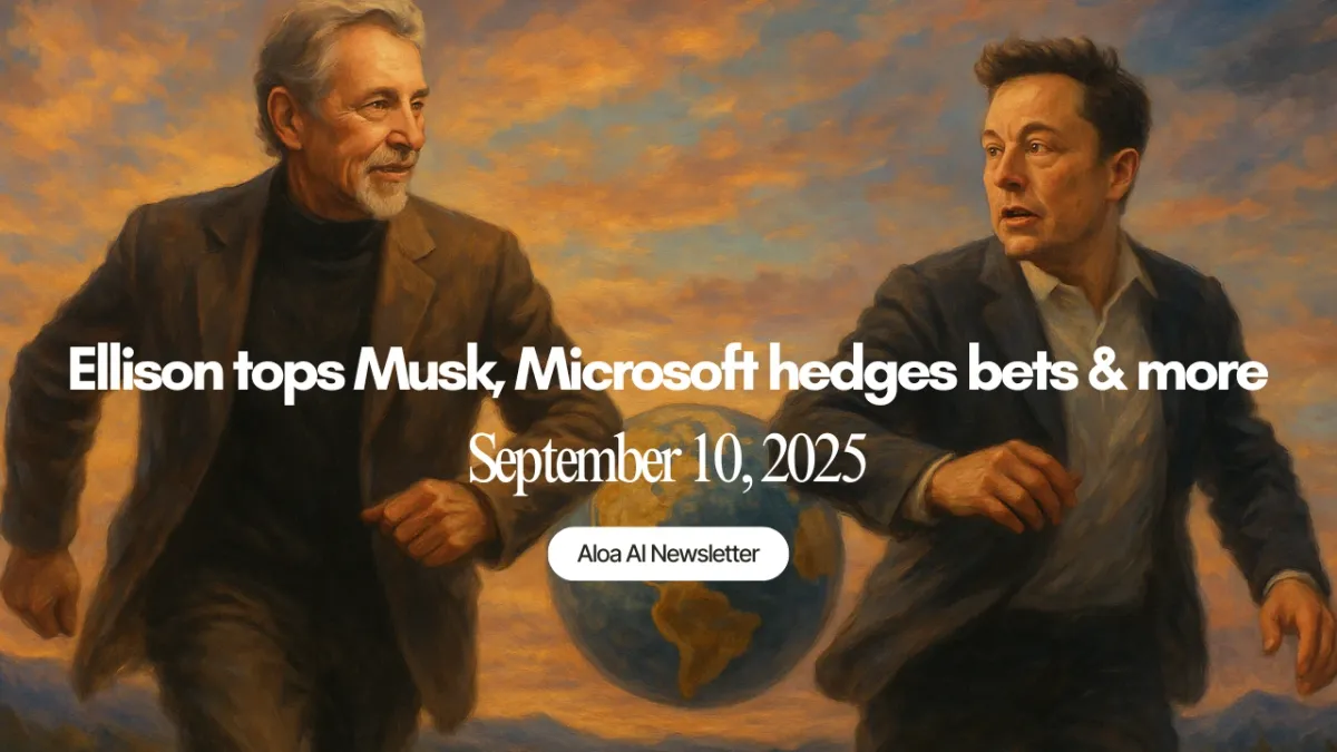 Ellison tops Musk, Microsoft hedges bets & more (September 10, 2025)