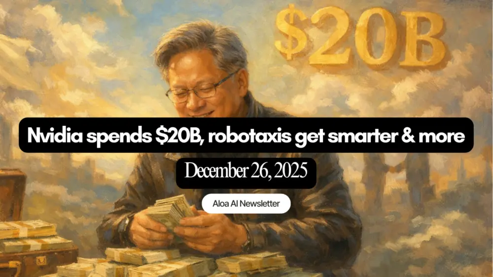 Nvidia spends $20B, robotaxis get smarter & more (December 26, 2025)