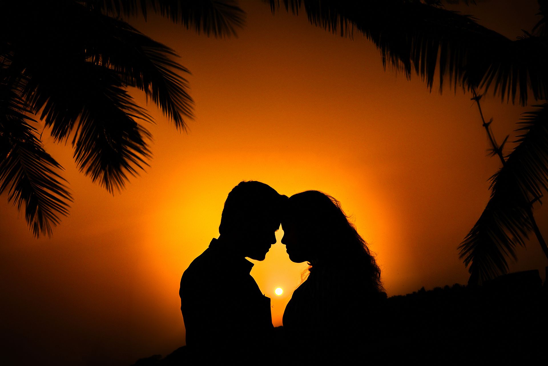 Sunset Silhouette Pre Wedding Photography in Kolkata | Romantic Couple Photoshoot by The Vedic Wedding