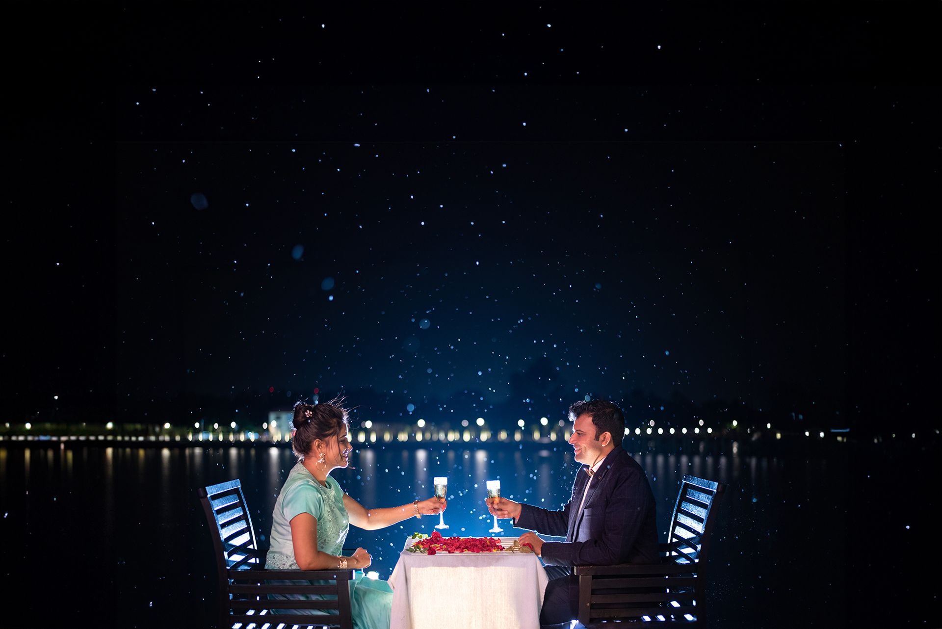 Luxury Anniversary Photoshoot by the Lake | Romantic Couple Photography in Kolkata