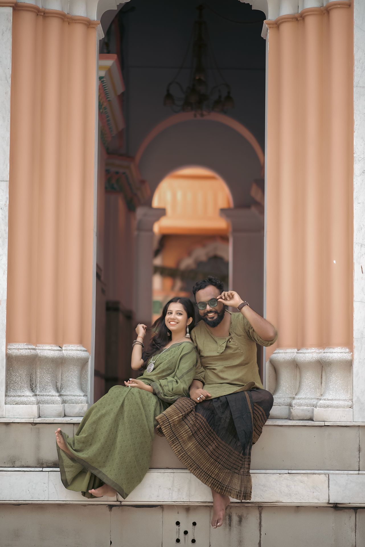 Heritage Couple Portrait in Traditional Bengali Attire | Cultural Lifestyle Photography Kolkata