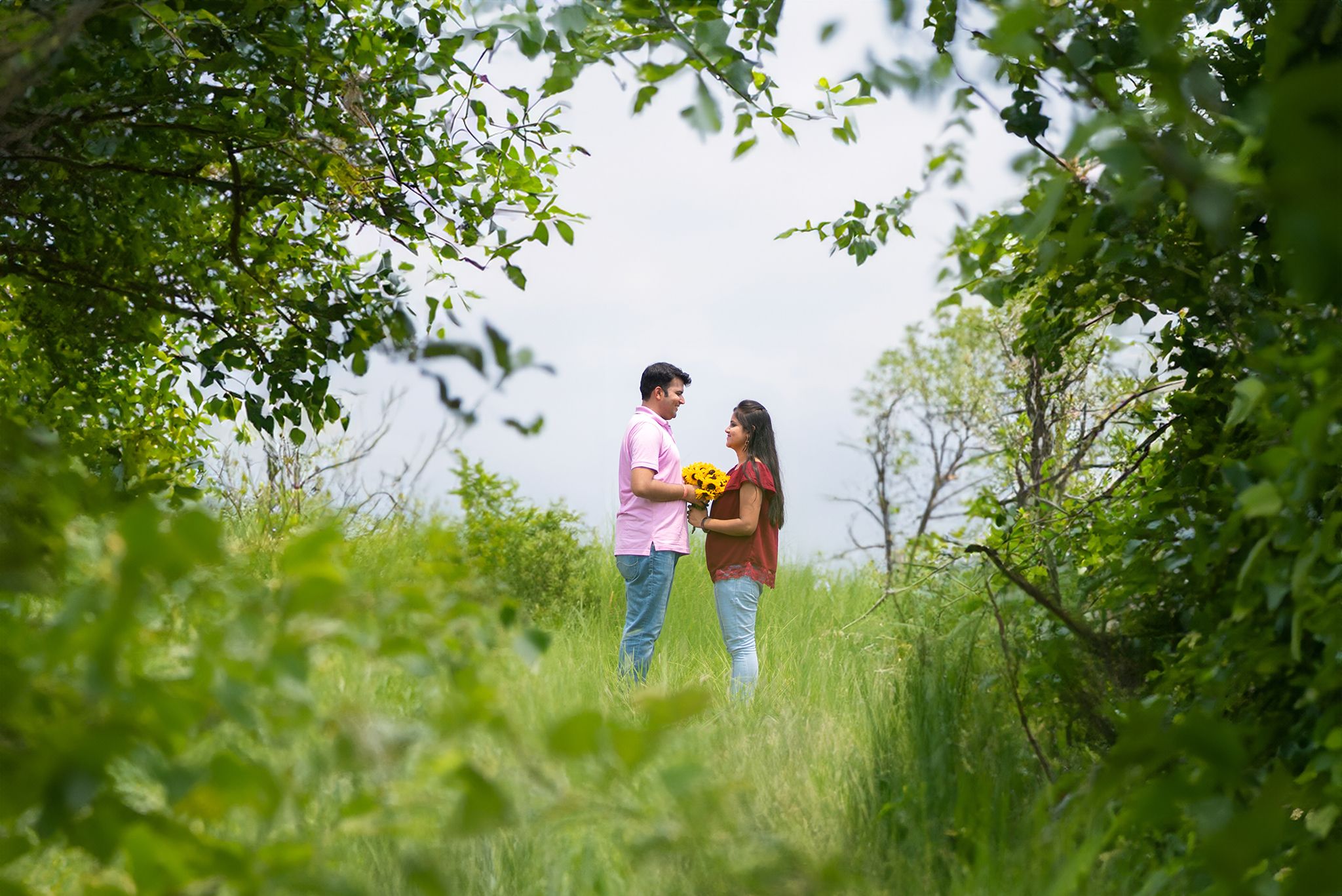 Nature Inspired Pre Wedding Photography in Kolkata | Romantic Outdoor Couple Shoot by The Vedic Wedding