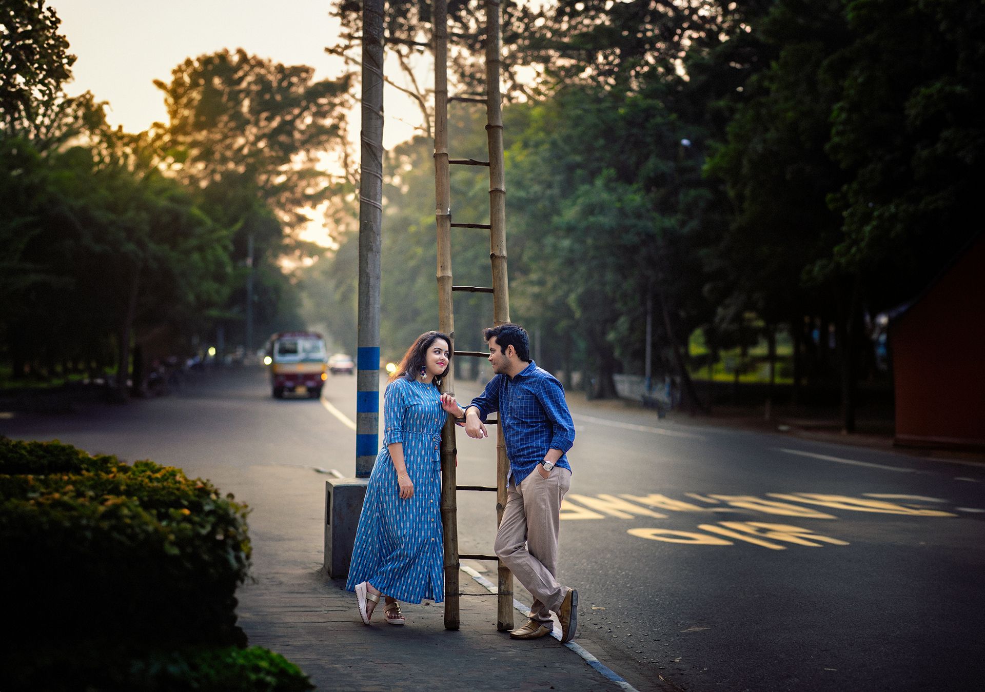 Creative Urban Pre Wedding Photography in Kolkata | Romantic Street Style Couple Shoot by The Vedic Wedding