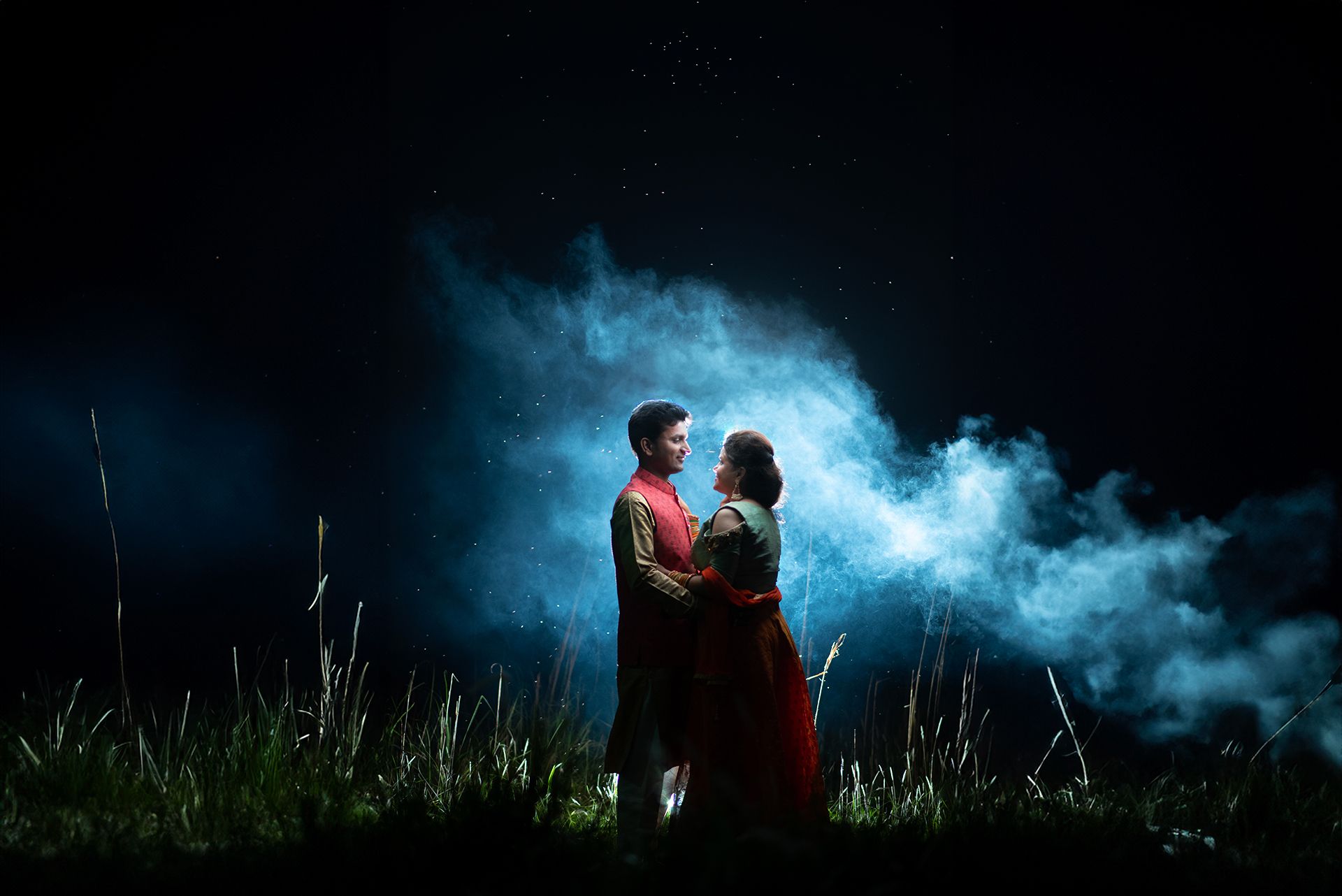 Cinematic Night Pre Wedding Photography in Kolkata | Creative Couple Photoshoot by The Vedic Wedding