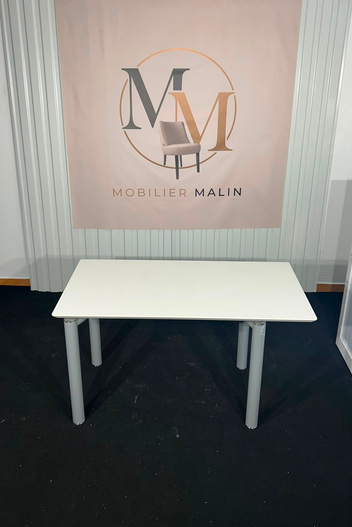 Bureau blanc 120x60 cm pieds modulables  - vue 3