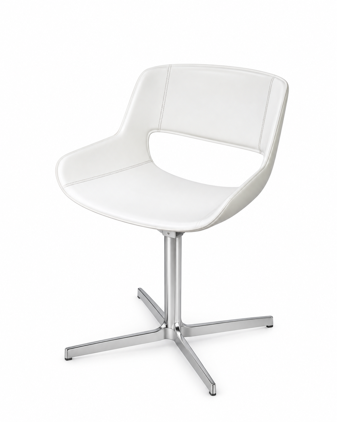 Chaise / Fauteuil Design ENRICO PELLIZZONI CUIR BLANC