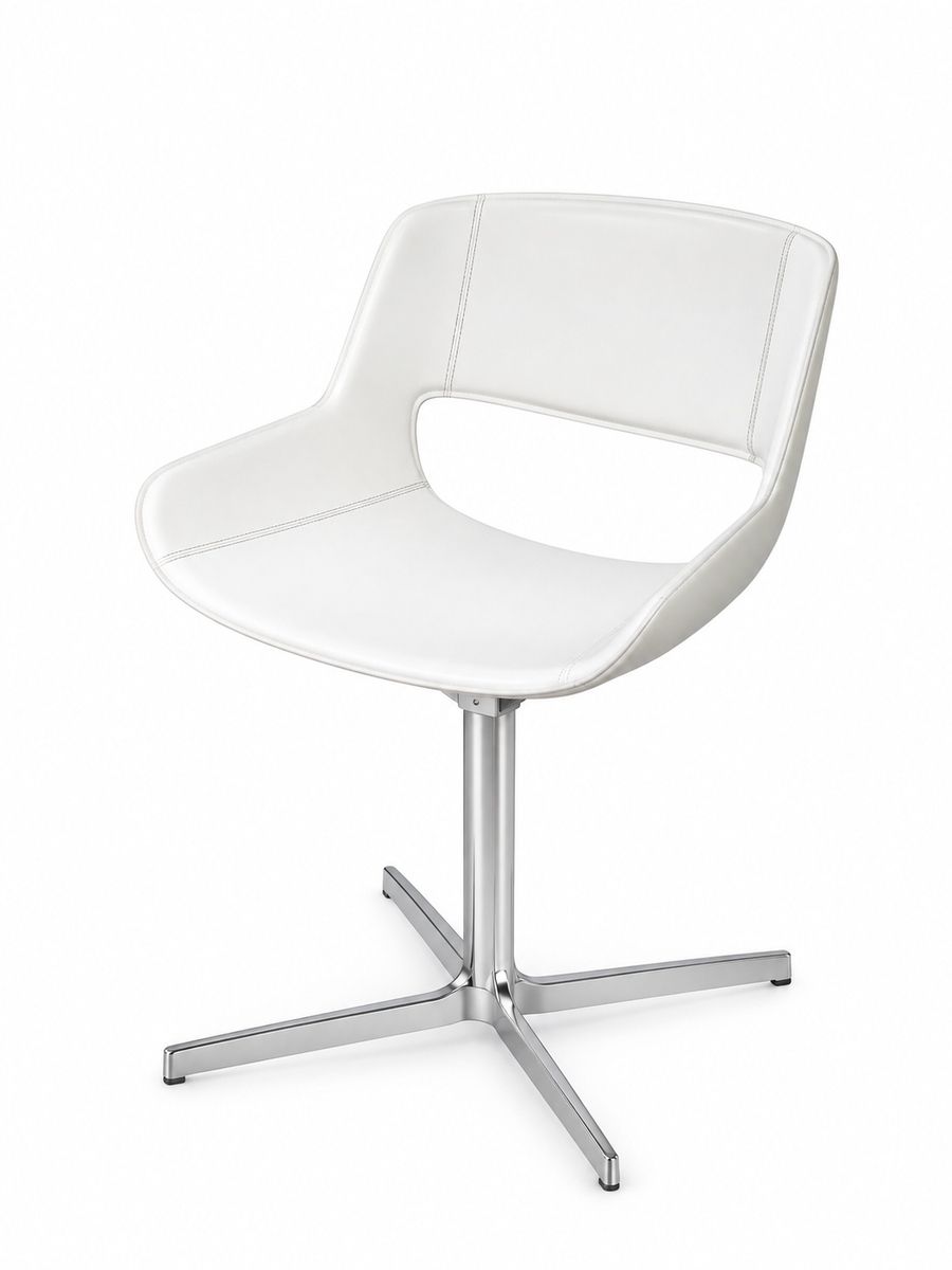 Chaise / Fauteuil Design ENRICO PELLIZZONI CUIR BLANC
