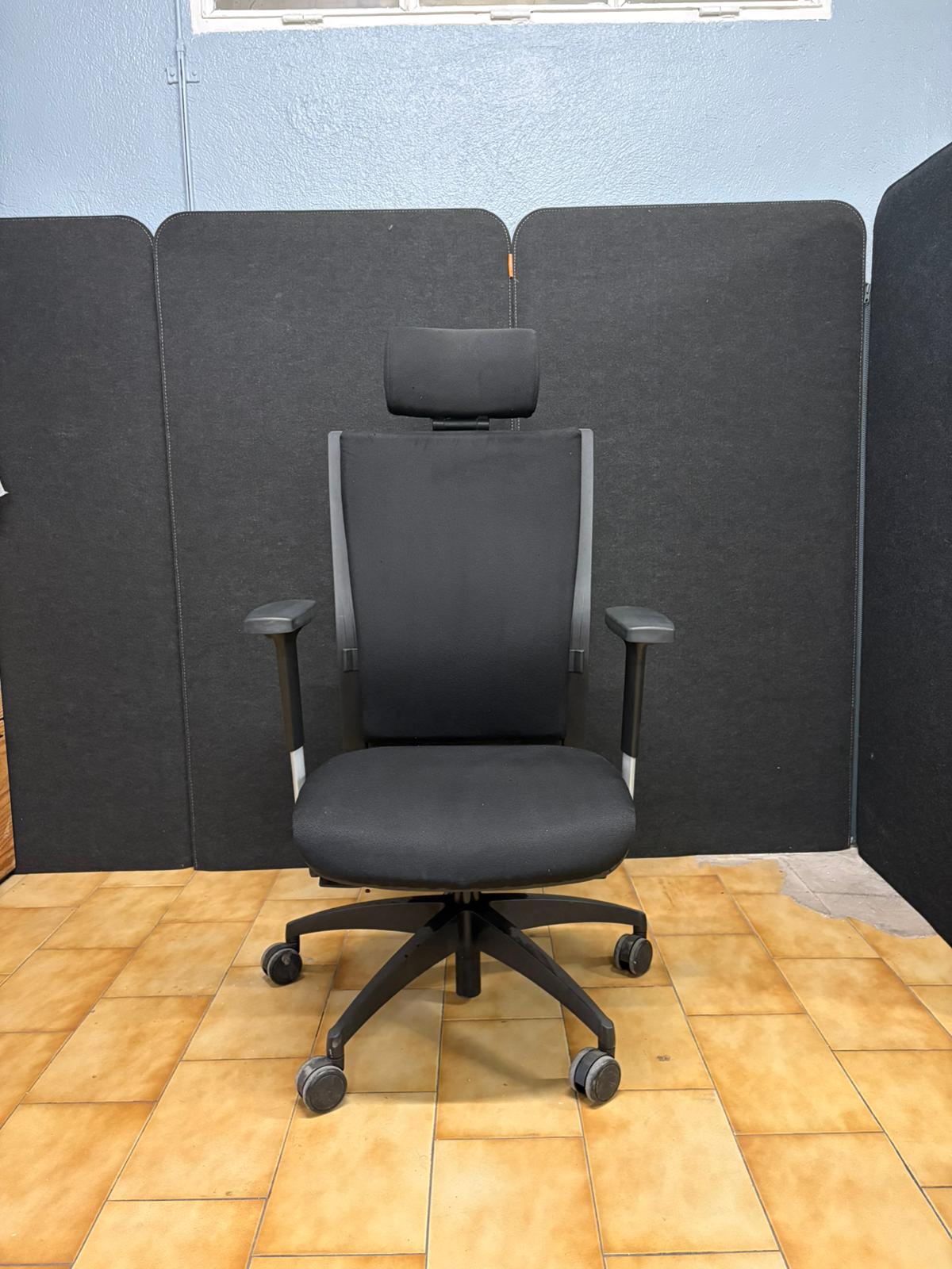 Fauteuil de Bureau Ergonomique avec Appui-Tête – Siège Professionnel Noir