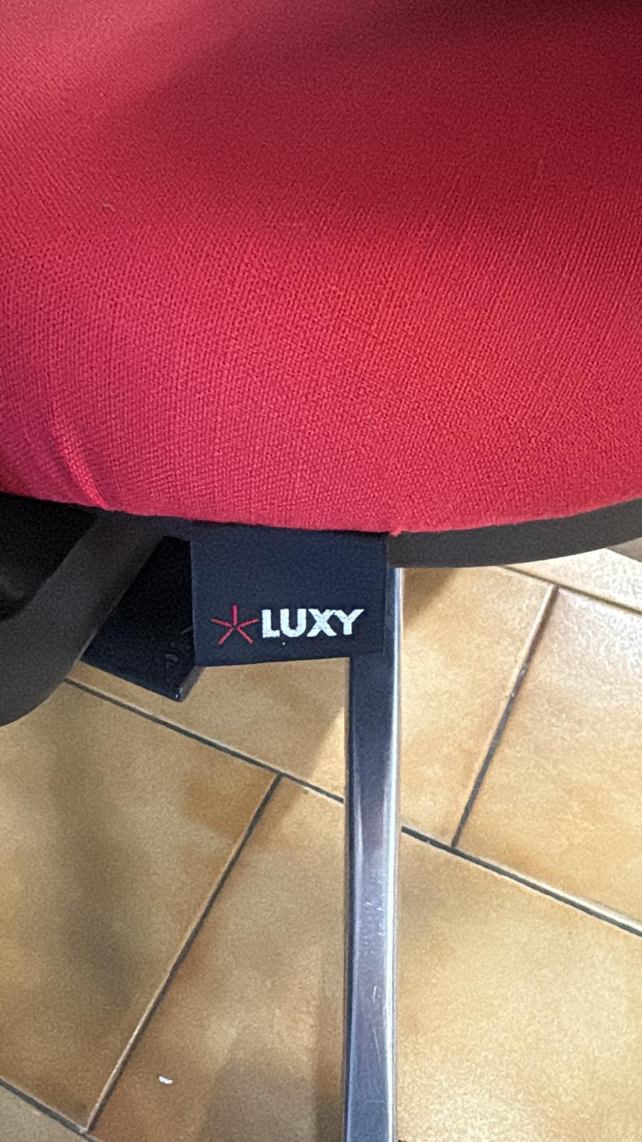 Fauteuil de Bureau Ergonomique LUXY – Tissu Rouge – Siège Professionnel Design - vue 5
