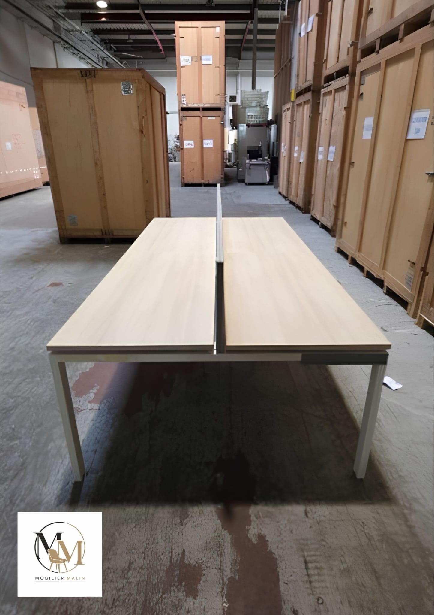 Bench Steelcase 4 postes 320 × 160 cm – Bureau open space professionnel - vue 3