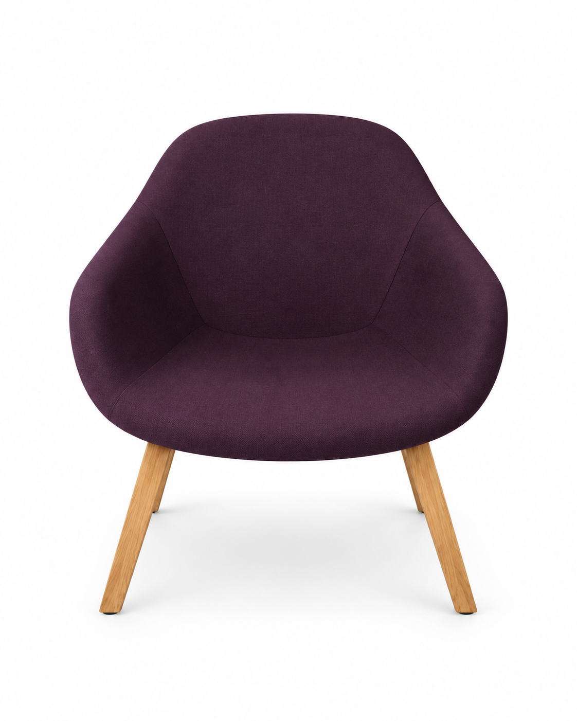 Fauteuil d’accueil scandinave en tissu avec pieds en bois plusieurs coloris