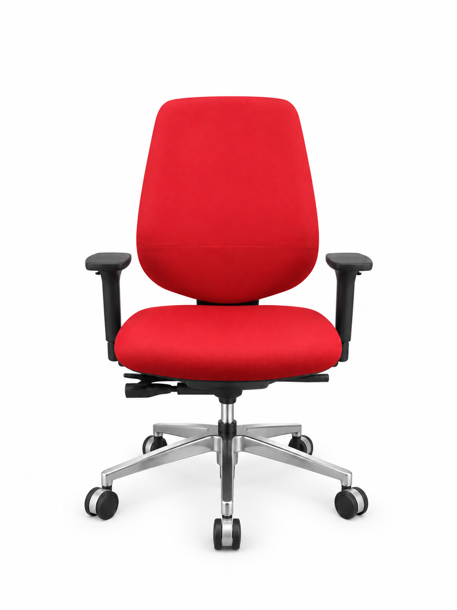 Fauteuil de Bureau Ergonomique LUXY – Tissu Rouge – Siège Professionnel Design