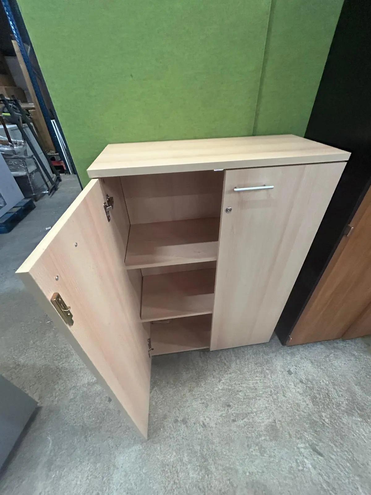 Armoire bureau bois hêtre 2 portes - vue 2